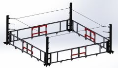 Katlanabilir Boks Ringi Yan Görünüm