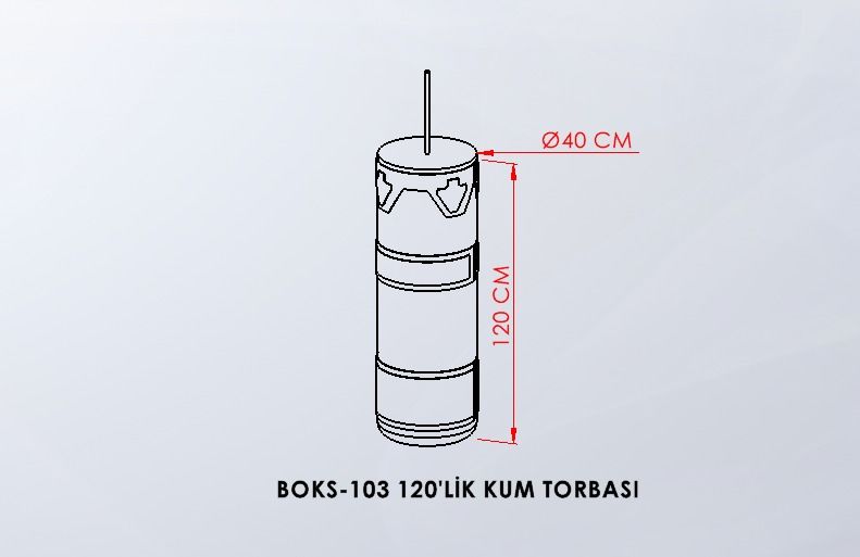KUM TORBASI 120X40 CM KIRMIZI ÜÇGEN TAÇ