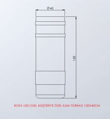 Profesyonel Salon Tipi Kişiye Özel Kum Torbası 120x40 cm | Zincir Dahil – ASSA SPOR