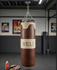 Profesyonel Salon Tipi Kişiye Özel Kum Torbası 120x40 cm | Zincir Dahil – ASSA SPOR