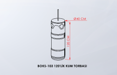 KUM TORBASI 120X40 CM SİYAH ÜÇGEN TAÇ