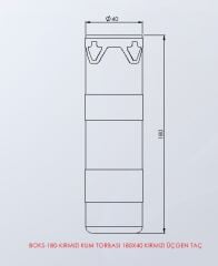 Kum Torbası 180X40Cm Kırmızı Üçgen Taç