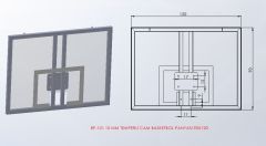 10 Mm Temperli Cam Basketbol Panyası 90X120 Yan Görünüm