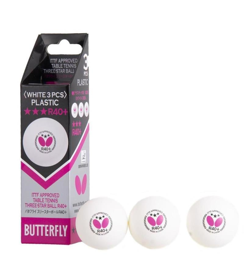 Butterfly 85144S Masa Tenis Topu 3Lü Star Beyaz - Profesyonel Tenis Topu | ASSA SPOR