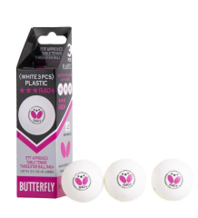 Butterfly 85144S Masa Tenis Topu 3Lü Star Beyaz - Profesyonel Tenis Topu | ASSA SPOR