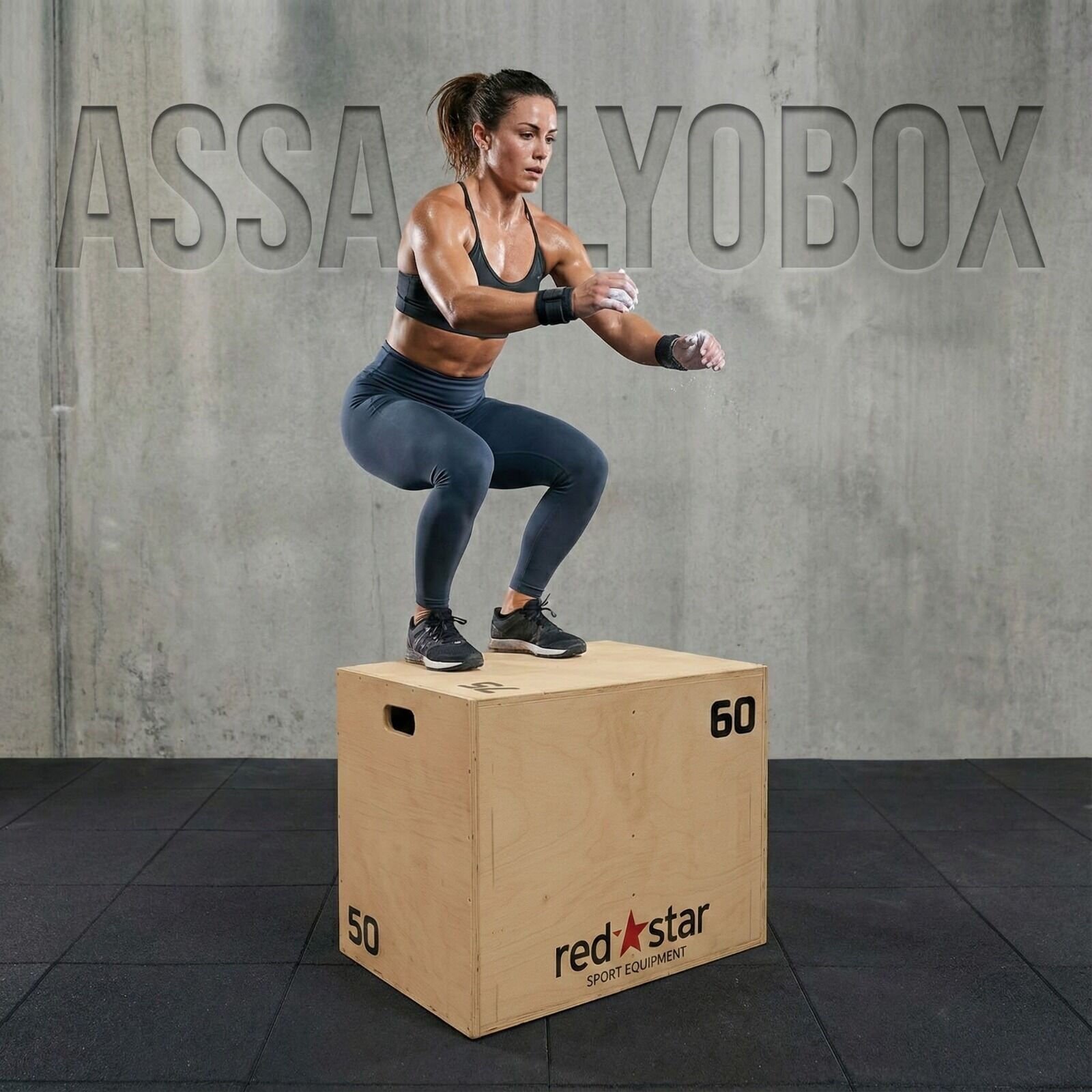 Assa Spor Ahşap Küp PLYOBOX 50×60×75 cm (CRS-048)