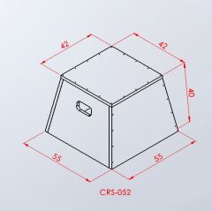 Assa Spor Ahşap PLYOBOX Zıpllama Kutusu 40 cm (CRS-052) Teknik Çizim