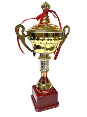 Avessa 523-A Kapaklı Gold Kaplama Kupa 45 Cm