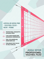 AVESSA KR-NEON-PMB - VOLEYBOL FİLESİ - NEON - PEMBE