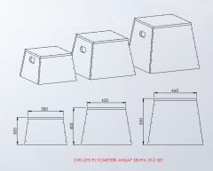 Assa Spor Ahşap PLYOBOX Zıplama Kutusu 3’lü Set 30-40-50 cm (CRS-070)