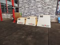 Plyometrik Ahşap Sehpa 3'Lü Set