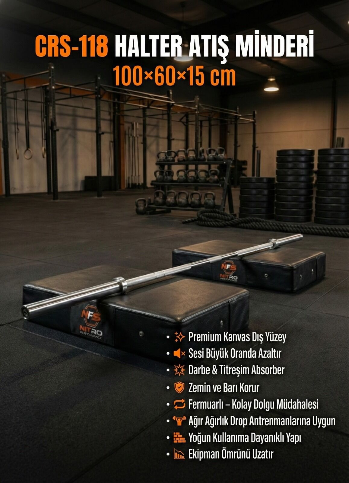 Halter Atış Minderi | Ses ve Darbe Emici Ağırlık Atma Minderi