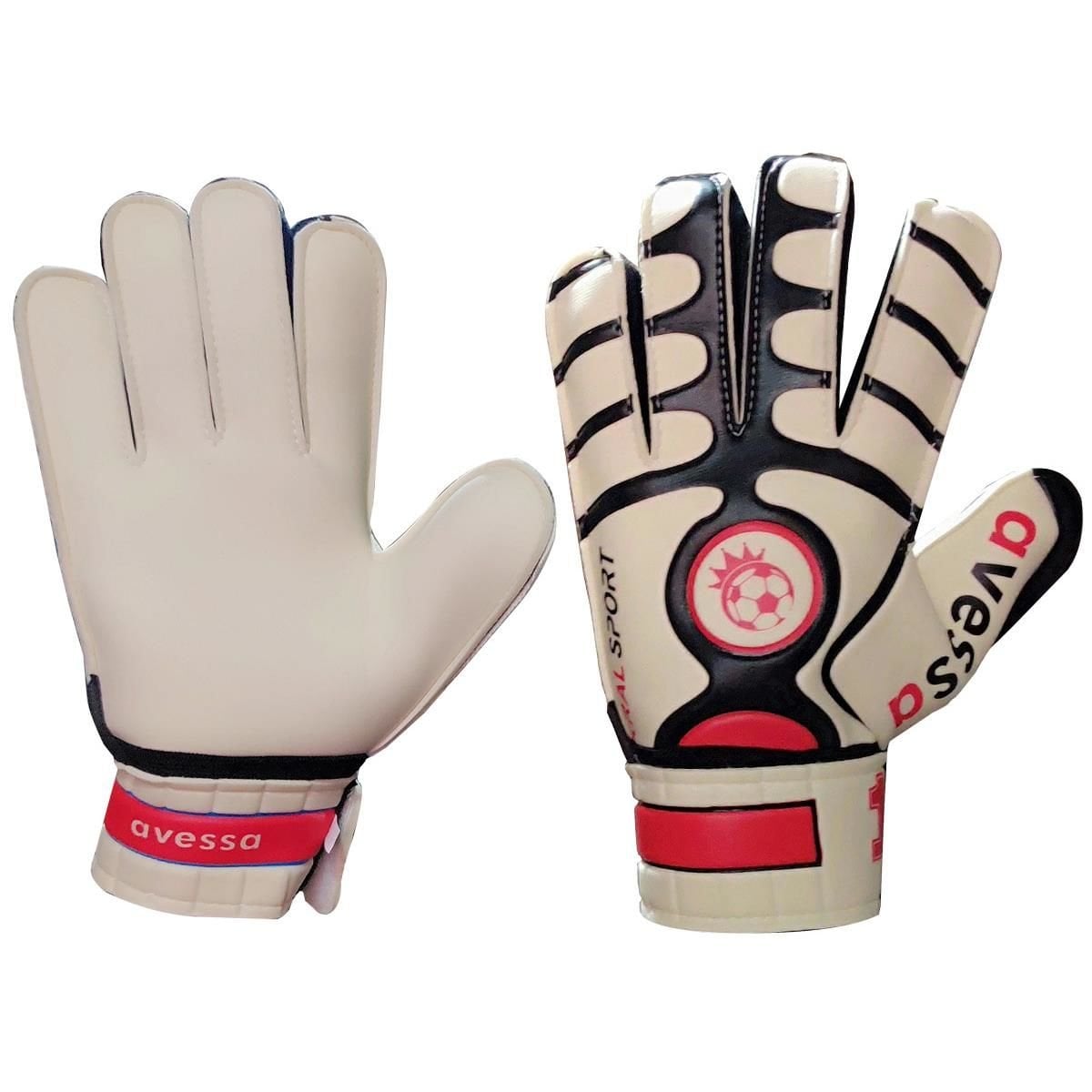 ASSA SPOR Avessa Kaleci Eldiveni Avuç İçi Lateks No9 Cırtlı Siyah - Spor Ekipmanı Üretimi