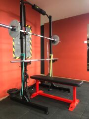 Düz Bench Sehpası Kırmızı | Spor Salonu İçin CrossFit Ekipmanı