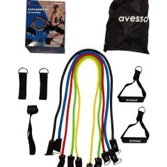 Avessa Esc-500 5'Li Egzersiz Çalışma Lastiği Seti - Direnç Lastiği | ASSA SPOR