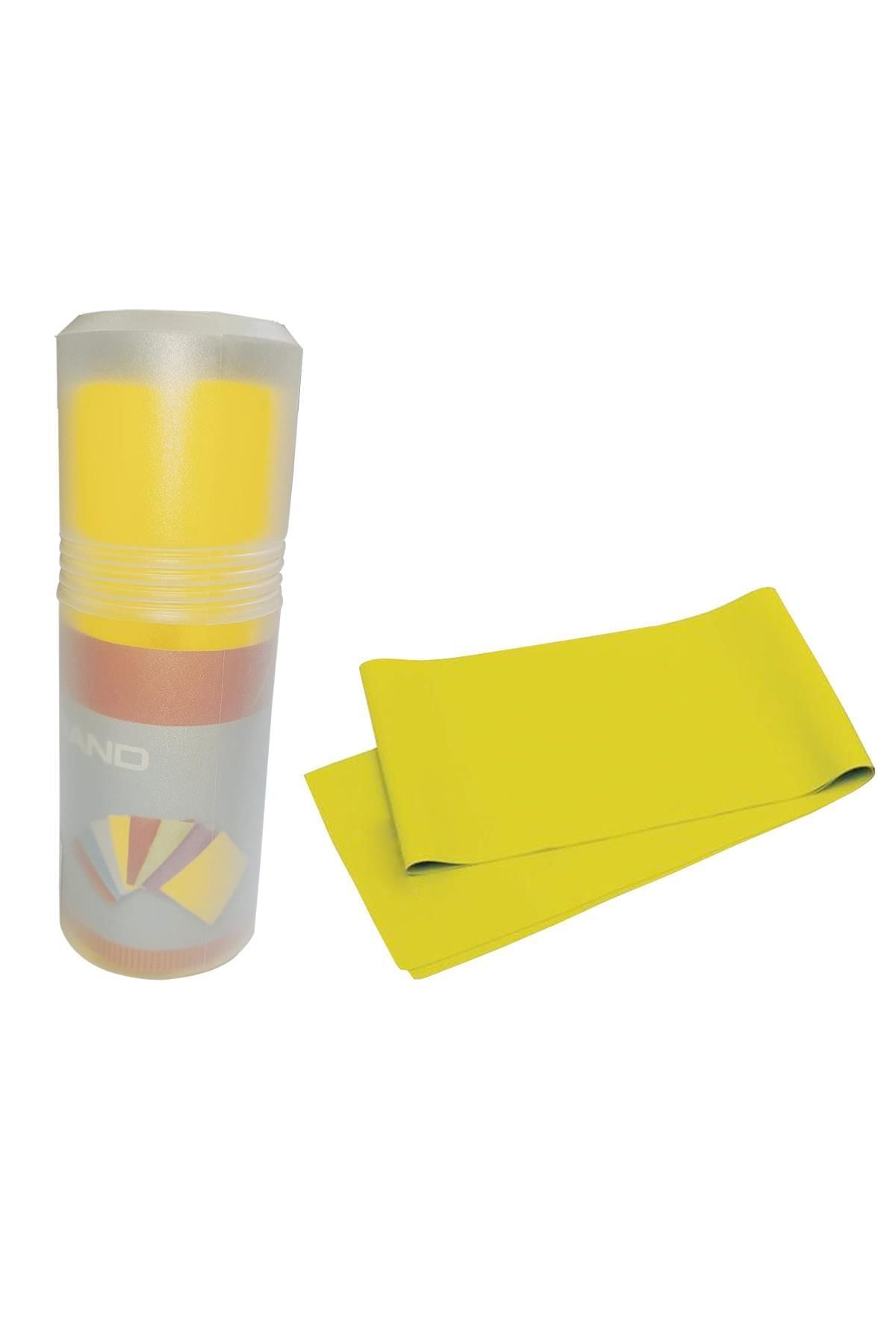 ASSA SPOR Pilates Bandı Orta Sert 140 X 15 Cm Egzersiz Direnç Lastiği Sarı - Pilates Ekipmanı Üretimi