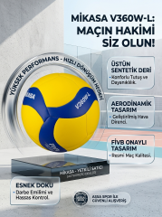 MİKASA V360W-L SENT. DERİ VOLEYBOL TOPU
