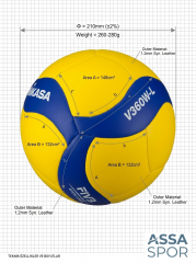 MİKASA V360W-L SENT. DERİ VOLEYBOL TOPU