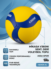 MİKASA V360W SENT. DERİ VOLEYBOL TOPU