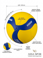 MİKASA V360W SENT. DERİ VOLEYBOL TOPU