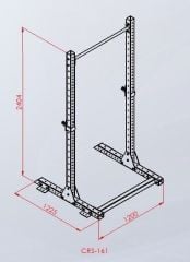 Squat Bench Pull-Up Rack | Çok Fonksiyonlu Kuvvet Antrenman İstasyonu Teknik Çizim