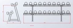 Dumbell Rack 20'Li Detay Fotoğrafı