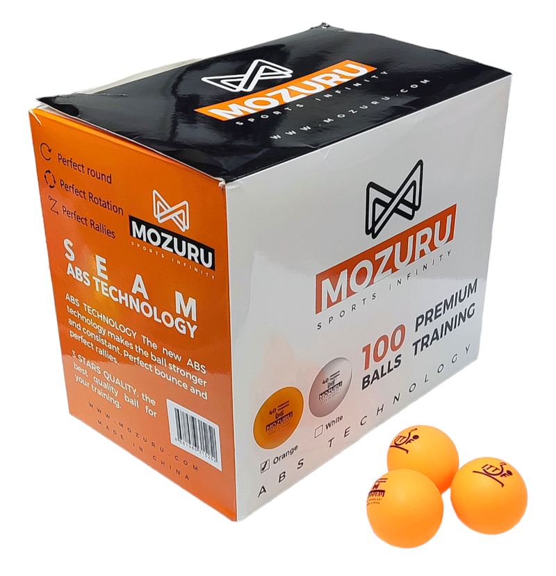 MOZURU MZR100-ORG ITTF ONAYLI TURUNCU PİNPON TOPU 100LÜ