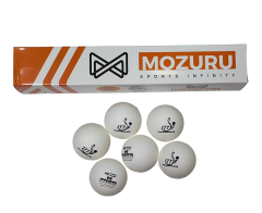 MOZURU MZR006-WHT ITTF ONAYLI BEYAZ PİNPON TOPU 6'LI