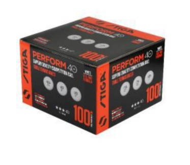 STIGA 1113-2210-10 BALL PERFORM 3 STAR ABS WHITE - PİNPON TOPU 3 YILDIZ BEYAZ 100 LÜ