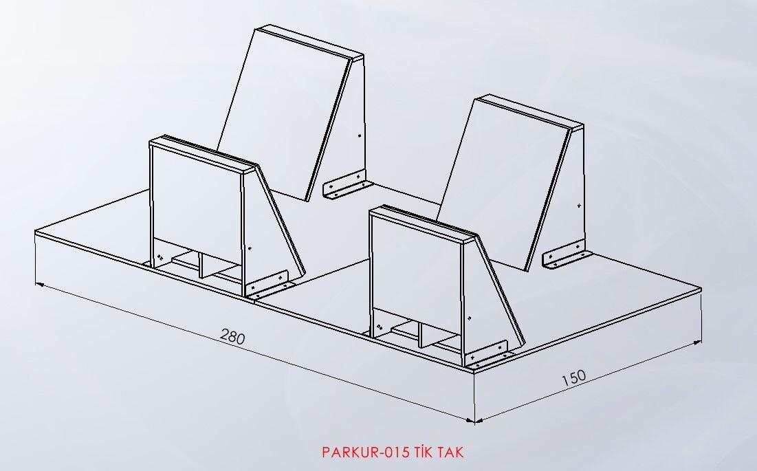 PARKUR-015 — Tik Tak teknik çizim ve ölçüler — ASSA SPOR