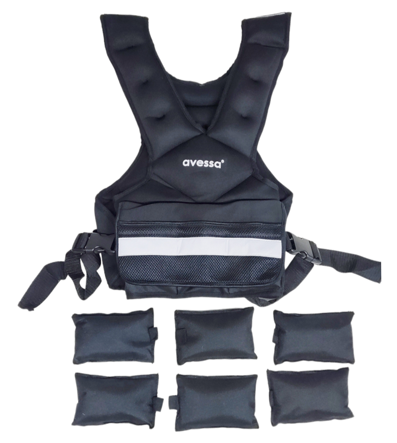 AVESSA WV-15 KG AĞIRLIK YELEĞİ SİYAH RENK
