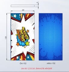 Çocuk jimnastik minderi 60x120x5 cm, anaokulu ve ev kullanımı için yumuşak ve güvenli zemin minderi