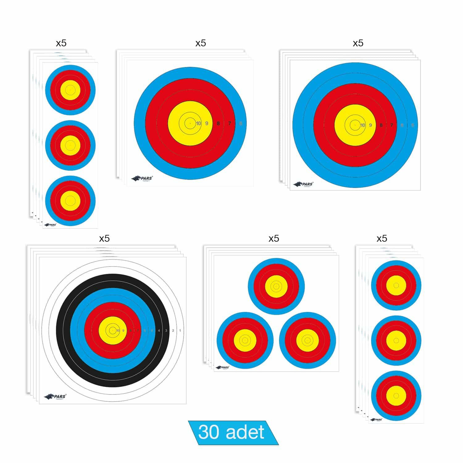 Okçuluk Hedef Kağıdı Seti