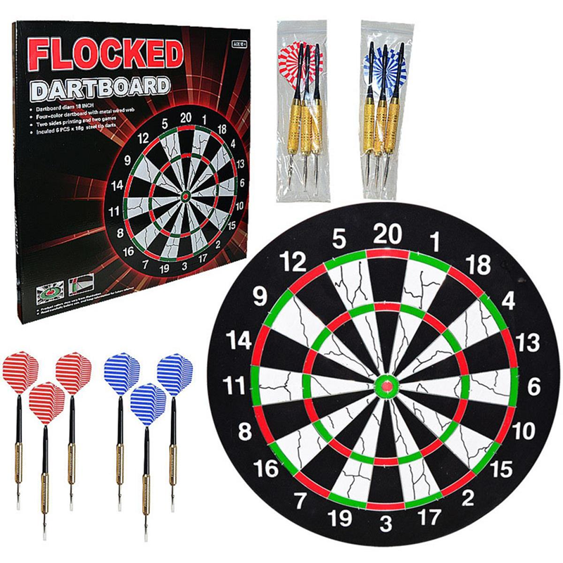 AVESSA DART-20 FLOCKED DART 18'' + 6*18 GR OK RENKLİ KUTU (6)