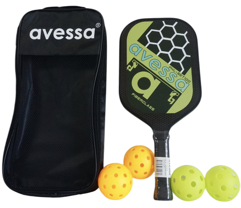 AVESSA PKL-SET100 FİBERGLASS PICKLEPADDLE 1 RAKET,4 TOP ÇANTALI SET