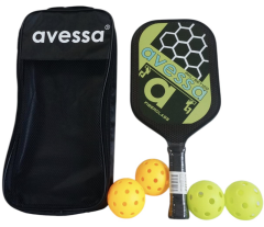 AVESSA PKL-SET100 FİBERGLASS PICKLEPADDLE 1 RAKET,4 TOP ÇANTALI SET