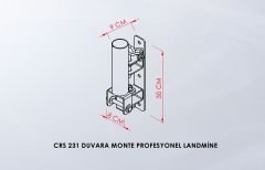 Duvara Monte Profesyonel Landmine Yan Görünüm