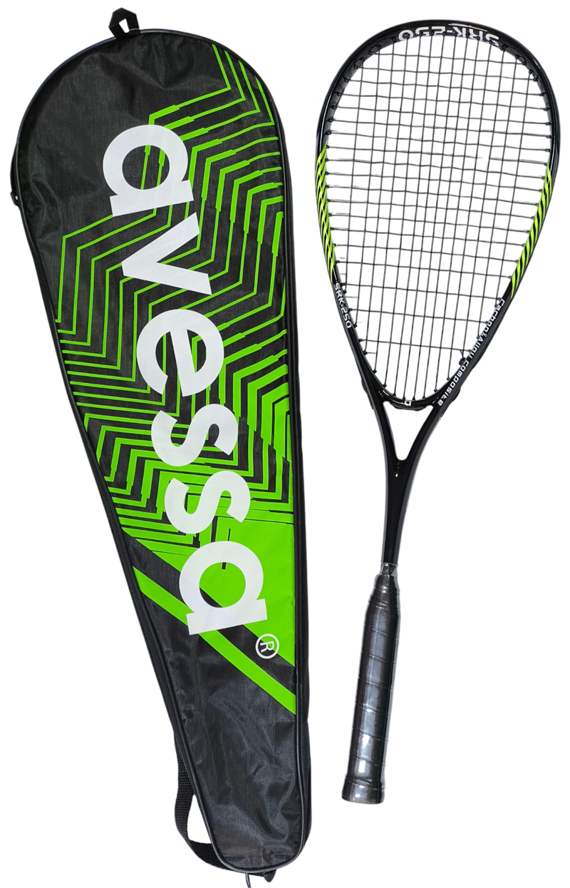 AVESSA SRK-350 CARBON-ALEMİNYUM SQUASH RAKET SİYAH-SARI