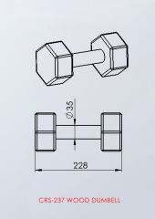 WOOD DUMBELL