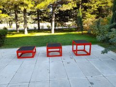 Metal Sehpa Küp Model 30 Cm Yan Görünüm