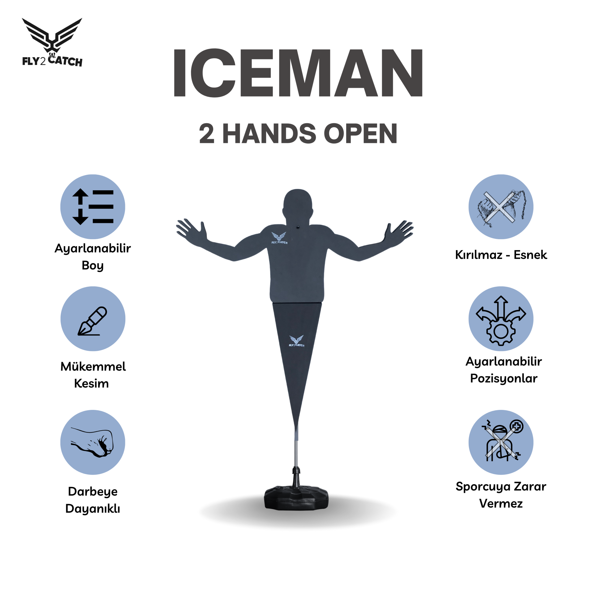 ICEMAN Antrenman Mankeni ( 1 adet/16-18 Yaş ve A Takım ) 2 Hands Open 47 cm
