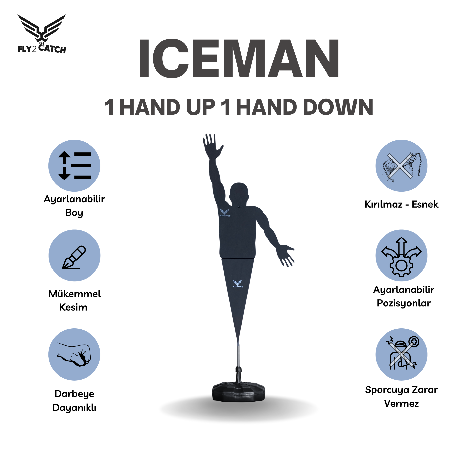 ICEMAN Antrenman Mankeni ( 1 adet/16-18 Yaş ve A Takım ) 1 Hand Up 1 Hand Down 64 cm