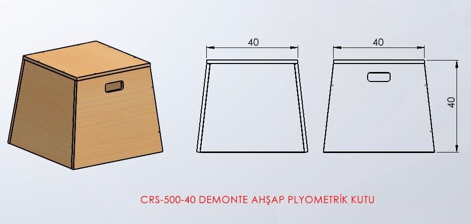 Demonte Ahşap Plyometrik Kutu