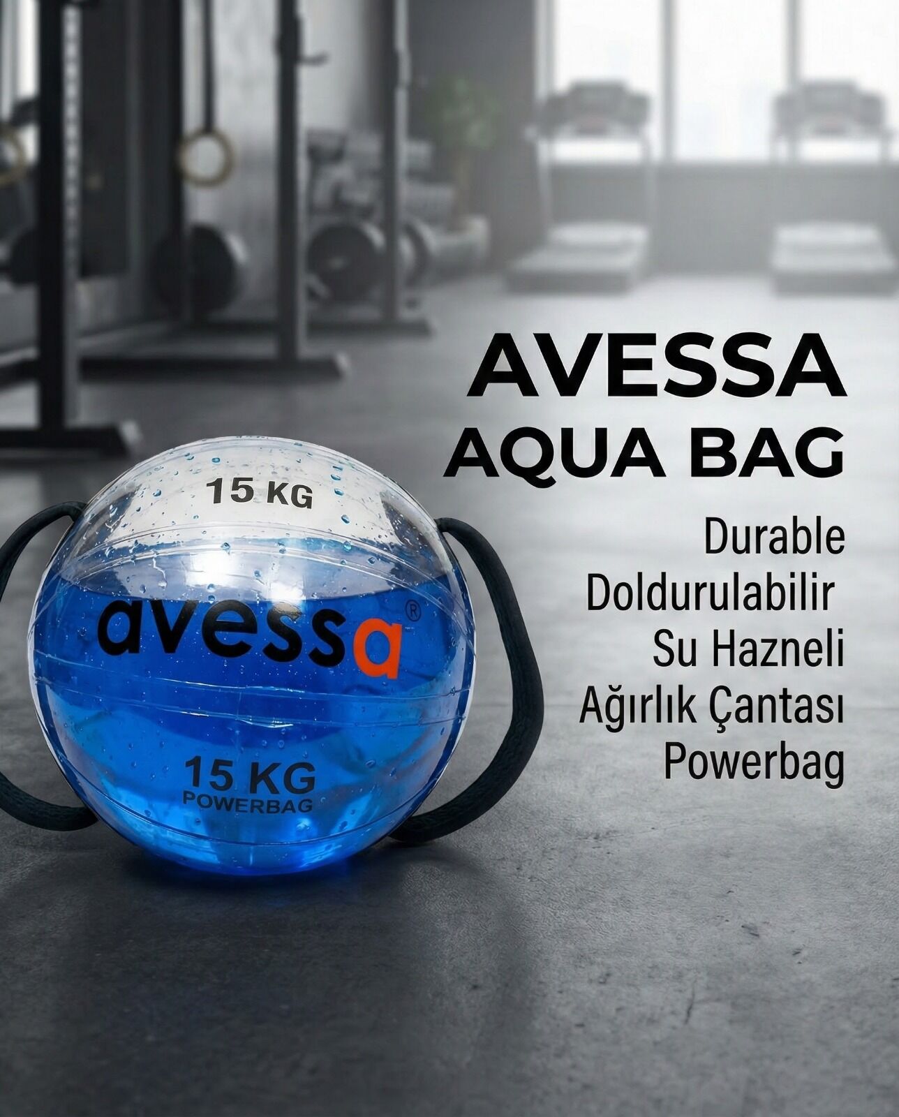 Avessa Asp-15 Kg Sulu Ağırlık Çalışma Topu 5-15 Kg