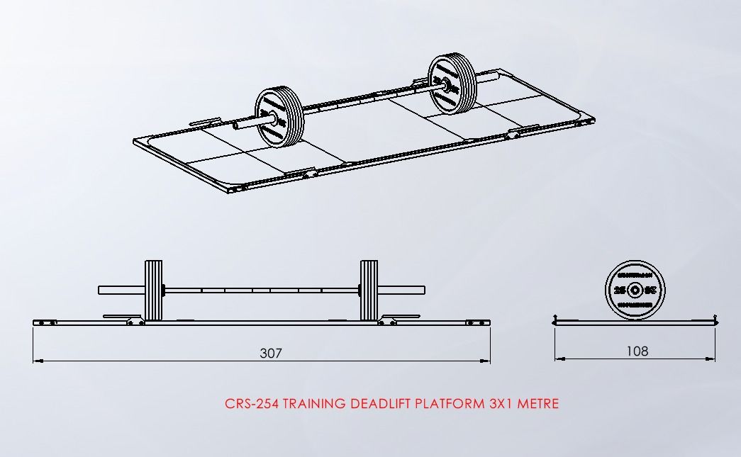 TRAINING DEADLIFT PLATFORM 3X1 METRE