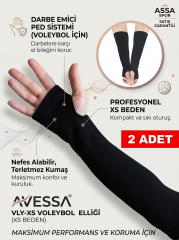 AVESSA VLY-XS VOLEYBOL ELLİĞİ SİYAH XS BEDEN
