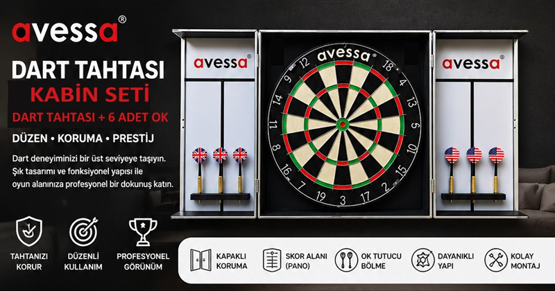 AVESSA KABİN-100 ALEMİNYUM KABİN + DART 100 + 6 OK SET