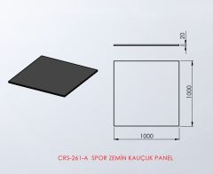 SPOR ZEMİN KAUÇUK PANEL BENEKLİ