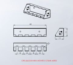 DUVARA MONTE 5'Lİ BAR ASKISI