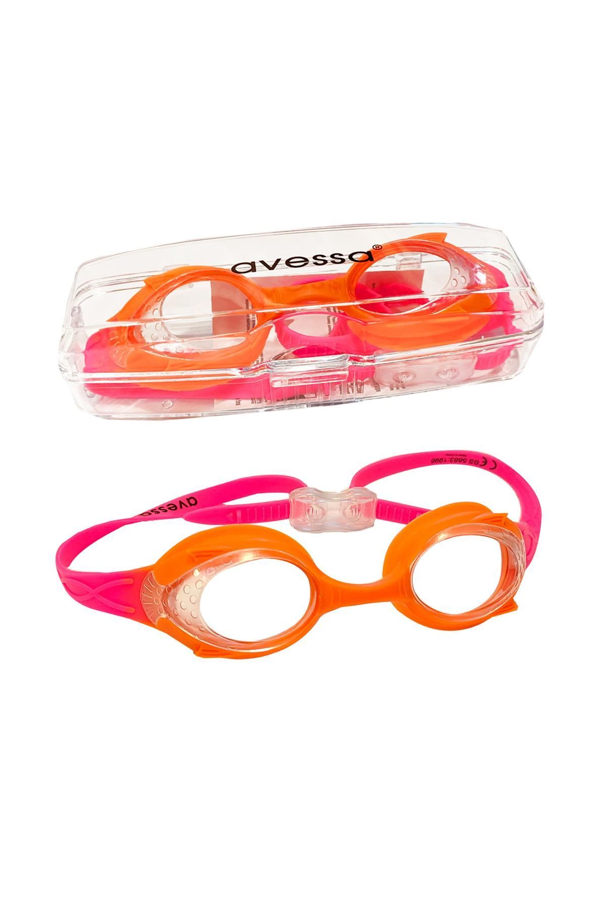 ASSA SPOR Avessa Çocuk Yüzücü Gözlüğü Turuncu-Pembe Gs28-3 - Spor Ekipmanı Üretimi